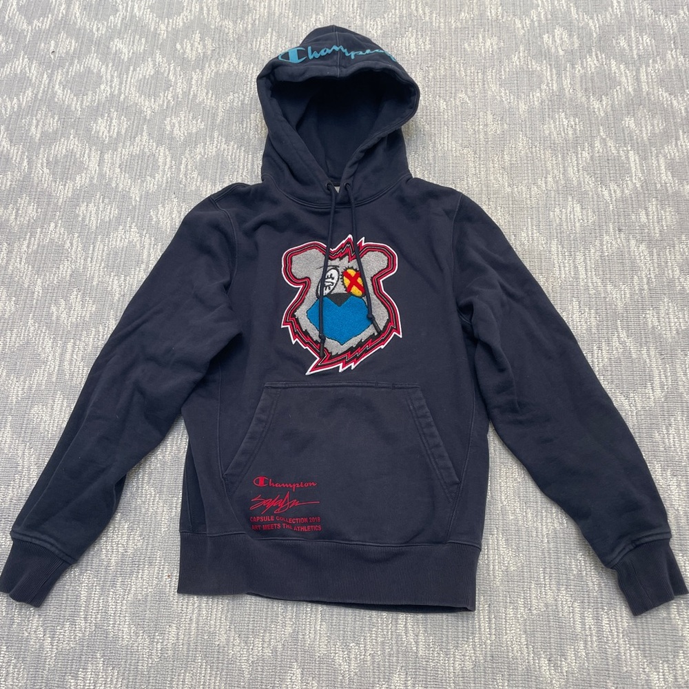 Champion King Saladeen Money Bear blue  hoodie Youth XL